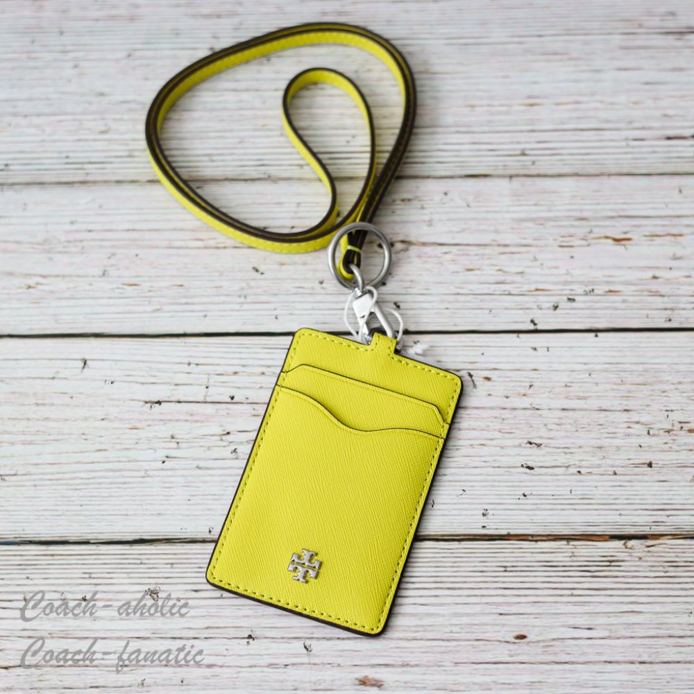 NWT Tory Burch Emerson Leather Lanyard ID Credit Card Holder - Picture 3 of 14
